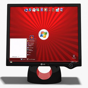 monitor lg l1900r 3d max