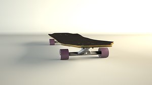 longboard board 3d max