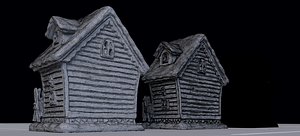 3D white christmas house 2020