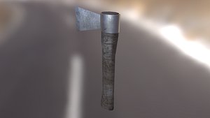 3D axe pbr low-poly 4k