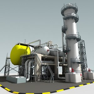 3d refinery unit model