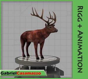 red deer 3d model