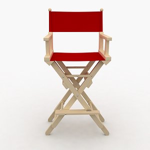 3d model makeup director s chair