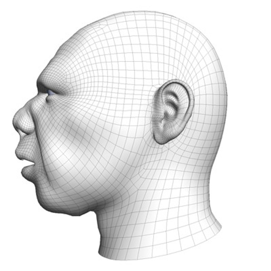 obj male face head