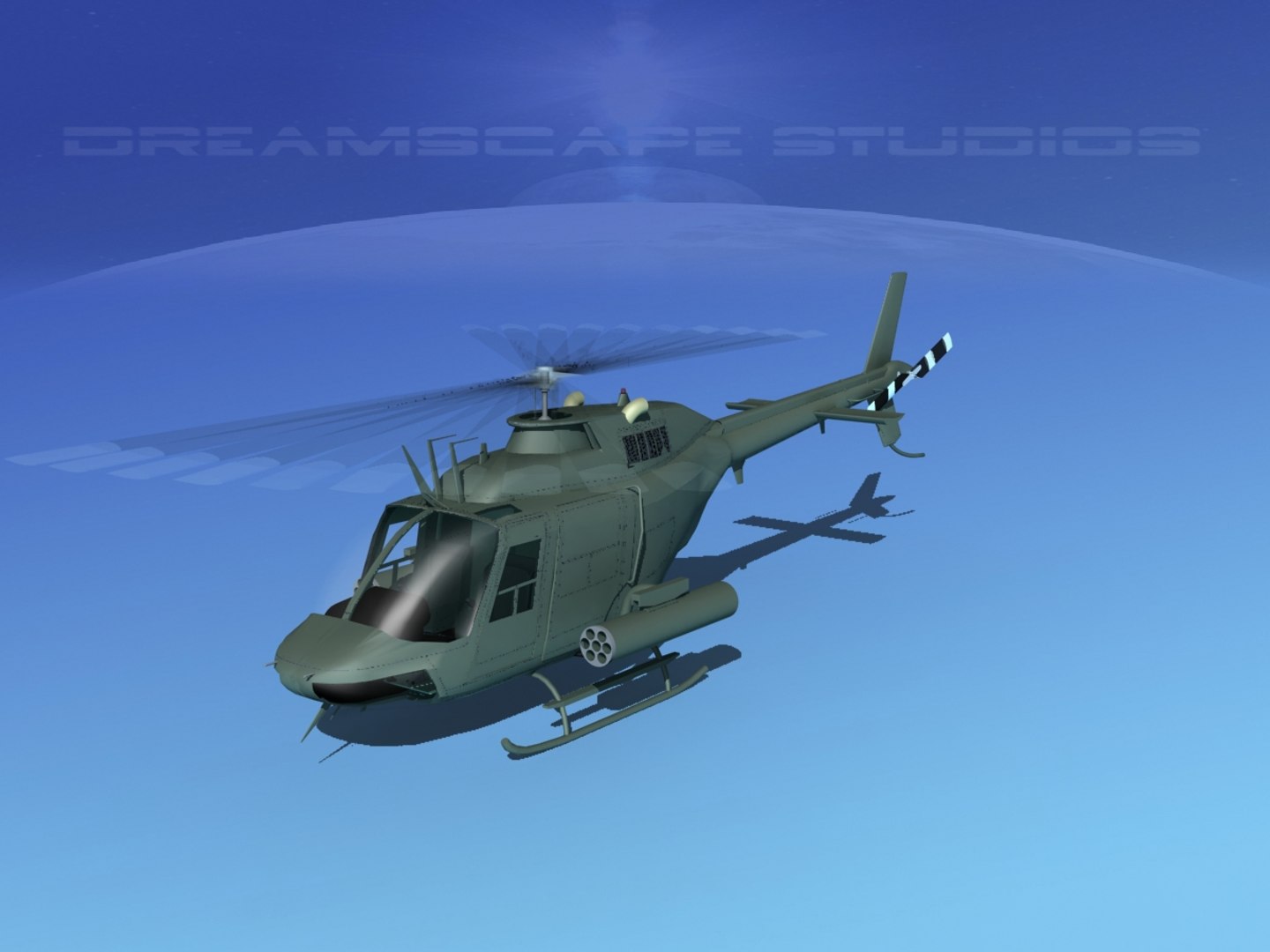 3D rotor oh-58 bell 206 - TurboSquid 1219376
