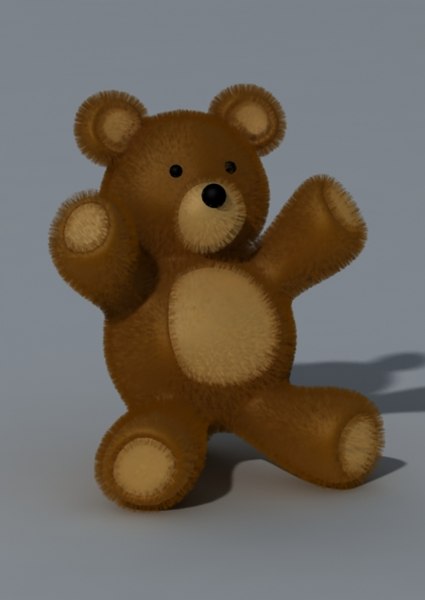 teddybear fur 3d max