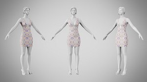 Dress 34 Gradient Wave Pattern