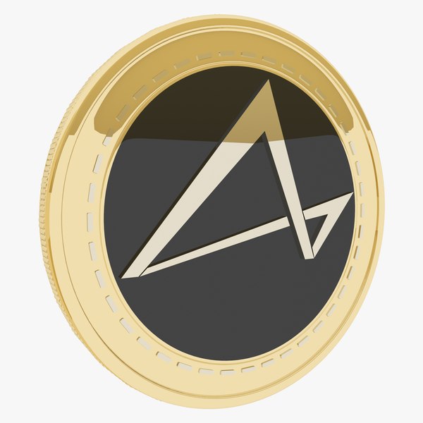 3D model Atlas Protocol Cryptocurrency Gold Coin