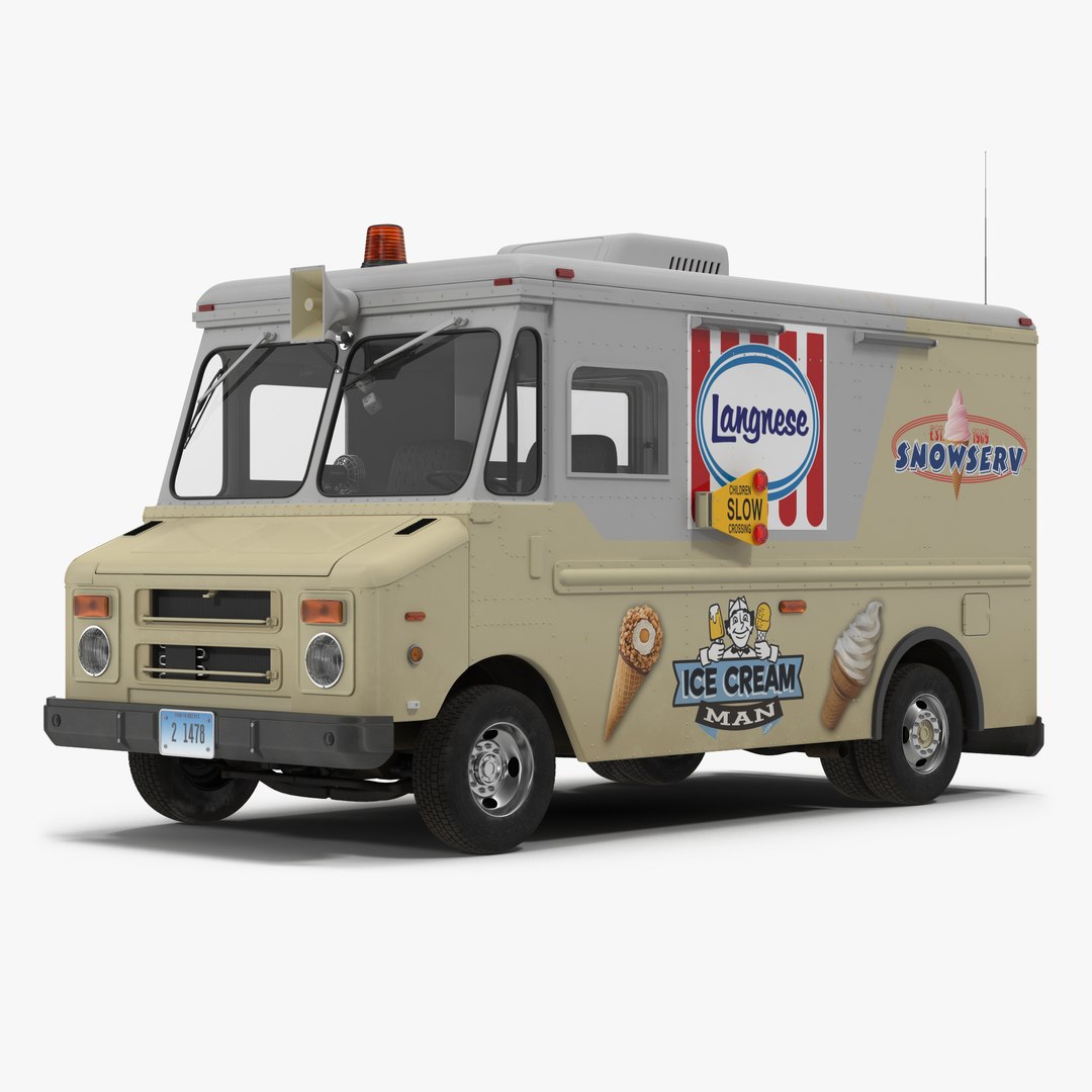 Ice Cream Van 3D Model 3D model preview