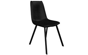 3D faux leather metal dining chair