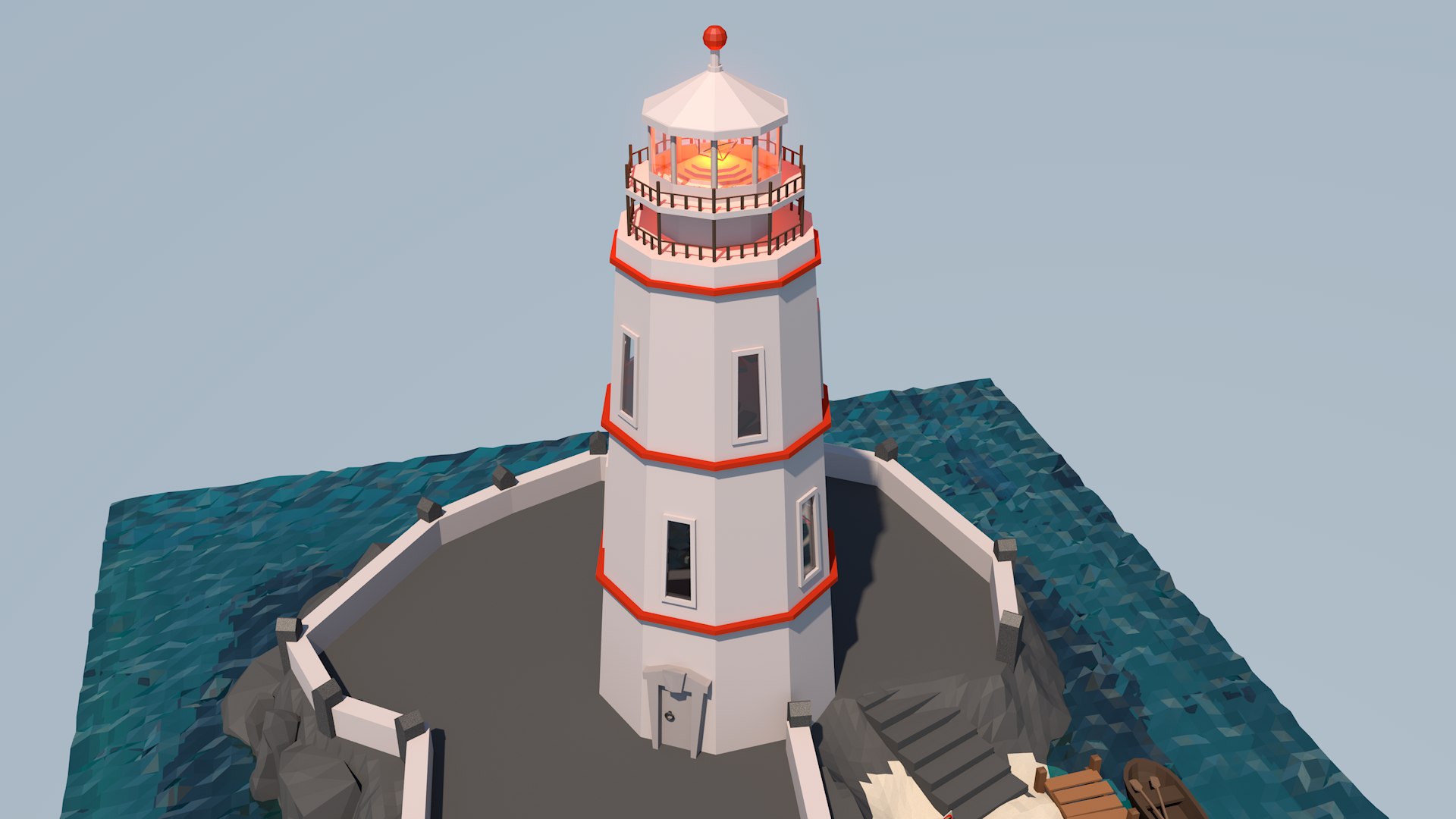 Lighthouse Sea Model - TurboSquid 1588077