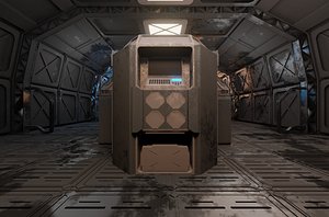 3D model Computer hub and data center model