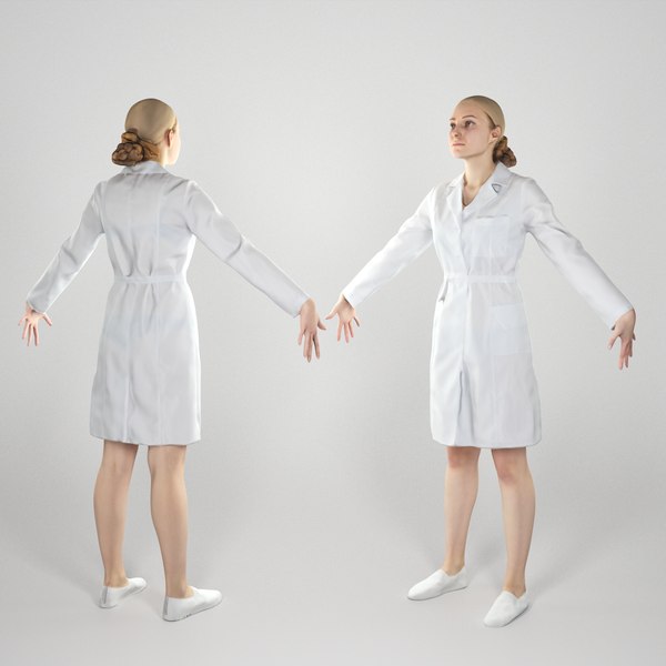 3D model ready human young woman