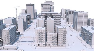 3D model city clay