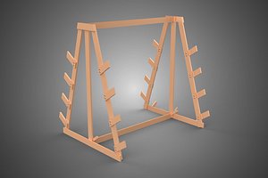 3D SHOP UTILITY STAND WOOD FRAME DISPLAY RACK STORAGE ARM SHELVING model