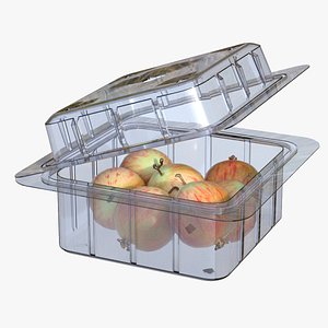 3D Crab Apple Box Plastic Transparent