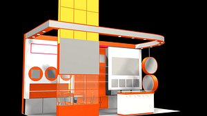 3 side open stand 3D model