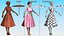 Asian Women Wearing Summer Dress Rigged for Cinema 4D