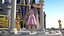 Asian Women Wearing Summer Dress Rigged for Cinema 4D
