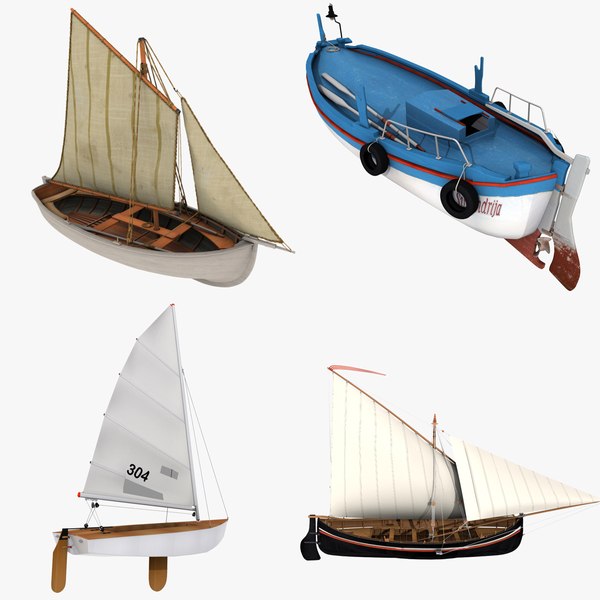 3d model of a sailboat