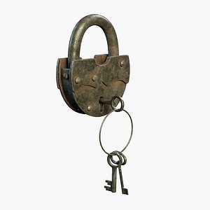 3D Padlock PBR model