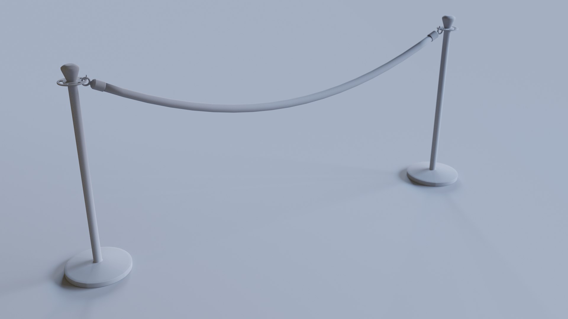 Brass Stantions Velvet Rope 3D - TurboSquid 1250194