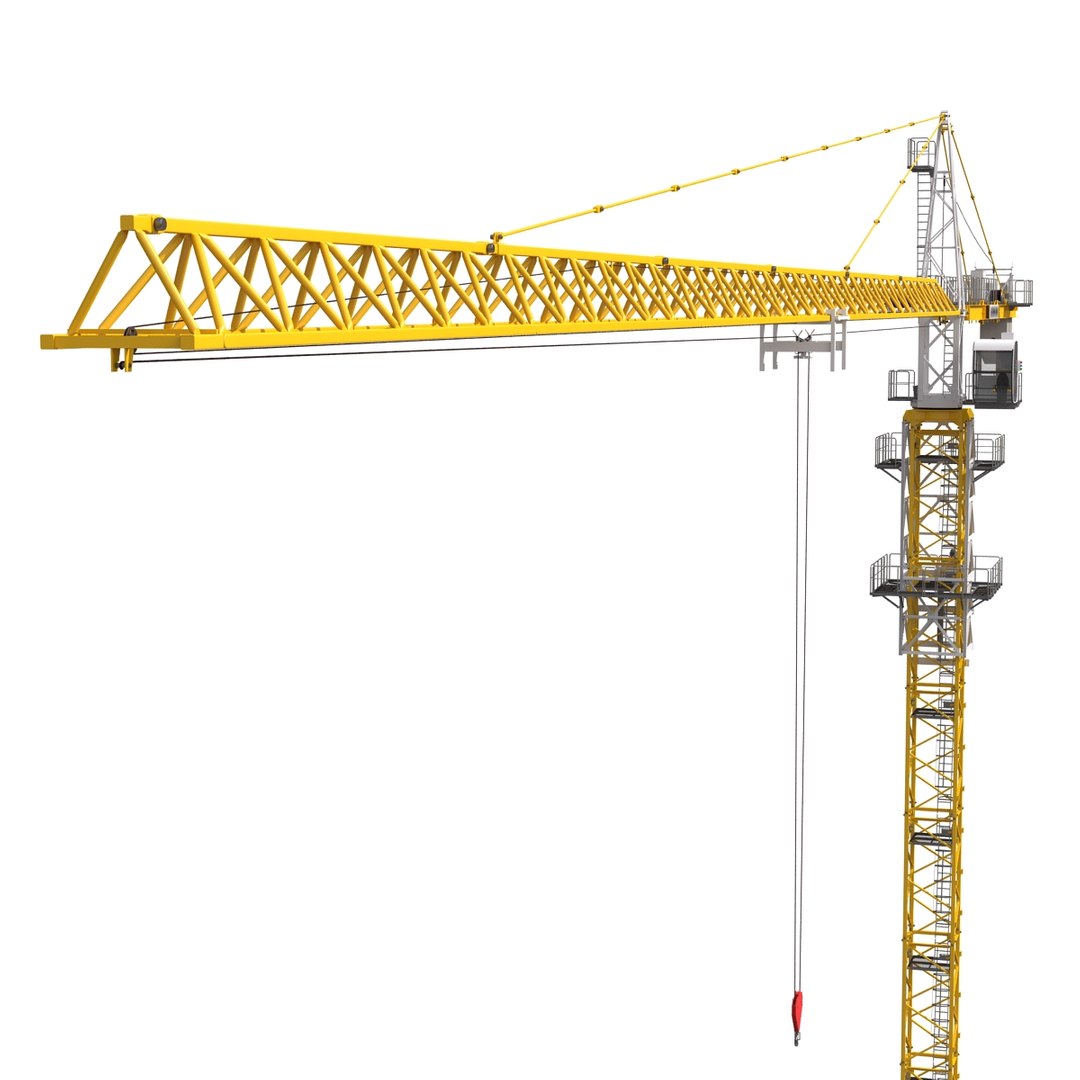 3d tower crane liebherr modeled model