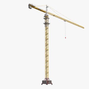 3d tower crane liebherr modeled model