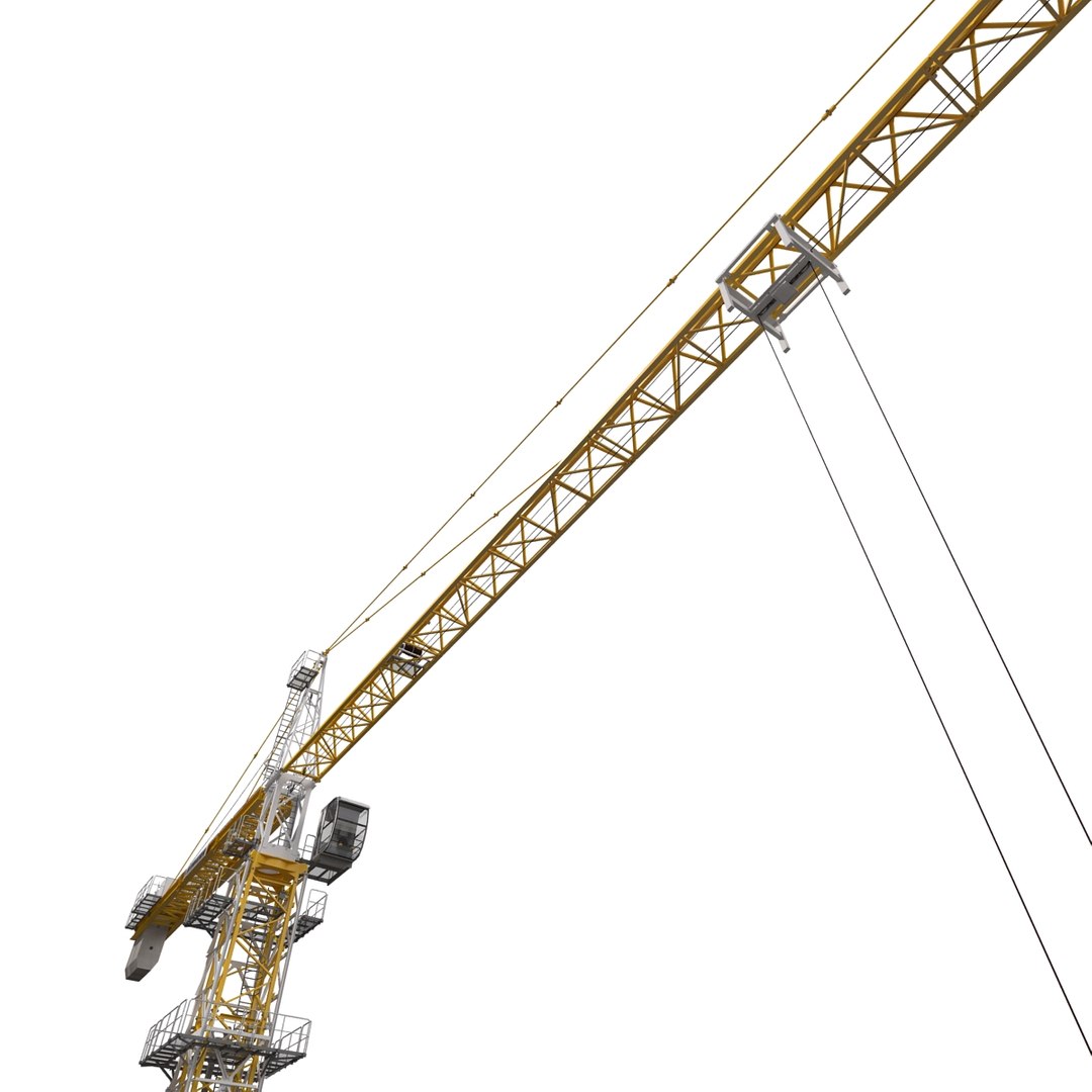 3d tower crane liebherr modeled model