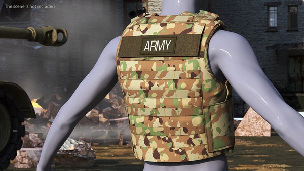 modelo 3d Camo Army Body Armor Carrier - TurboSquid 2099241