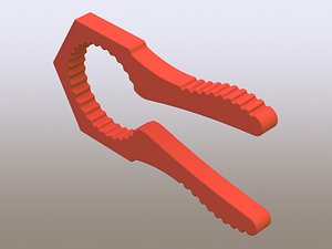 3D Manual Bottle Cap Opener model