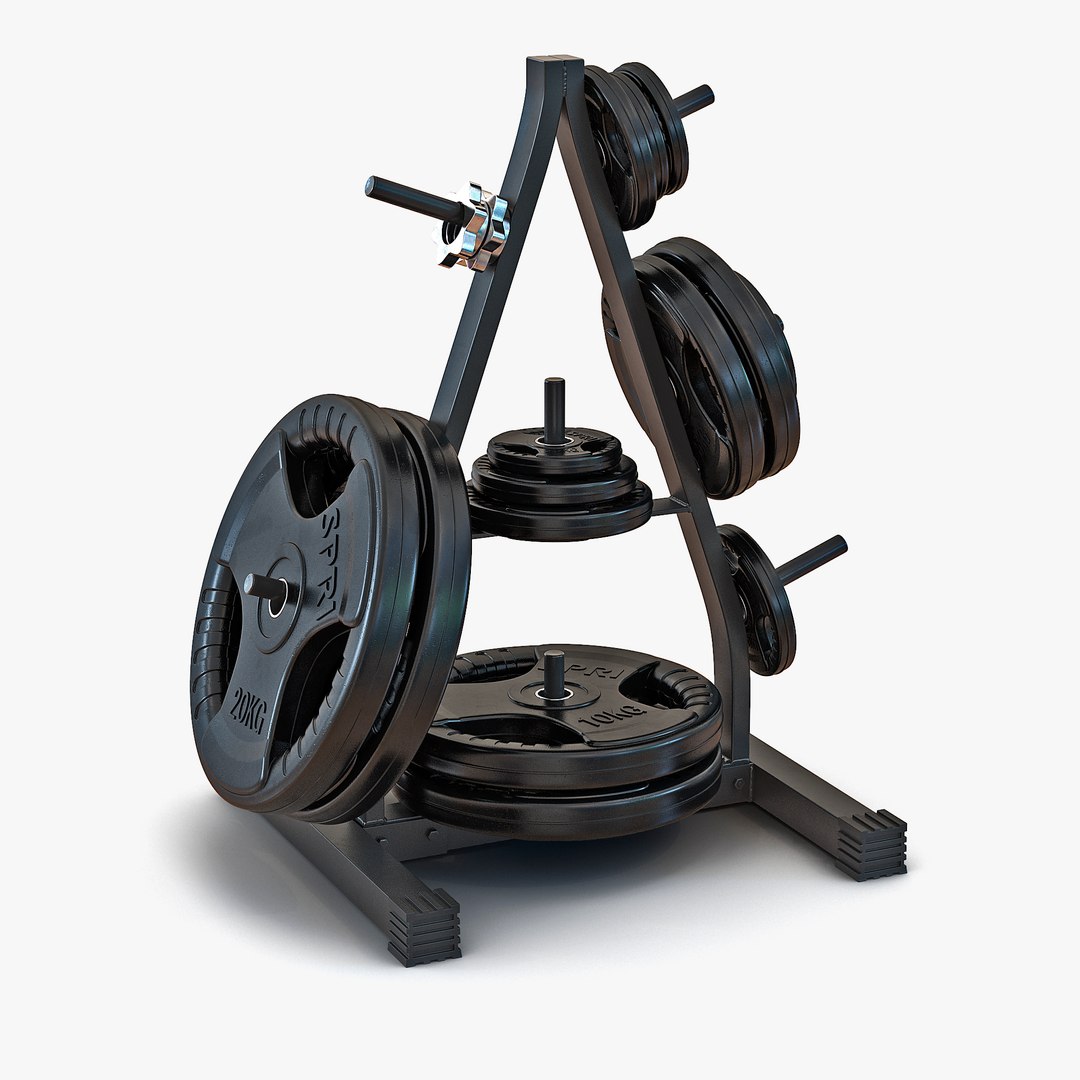 Weight Plate Tree 3D Models Set 2 3D model preview