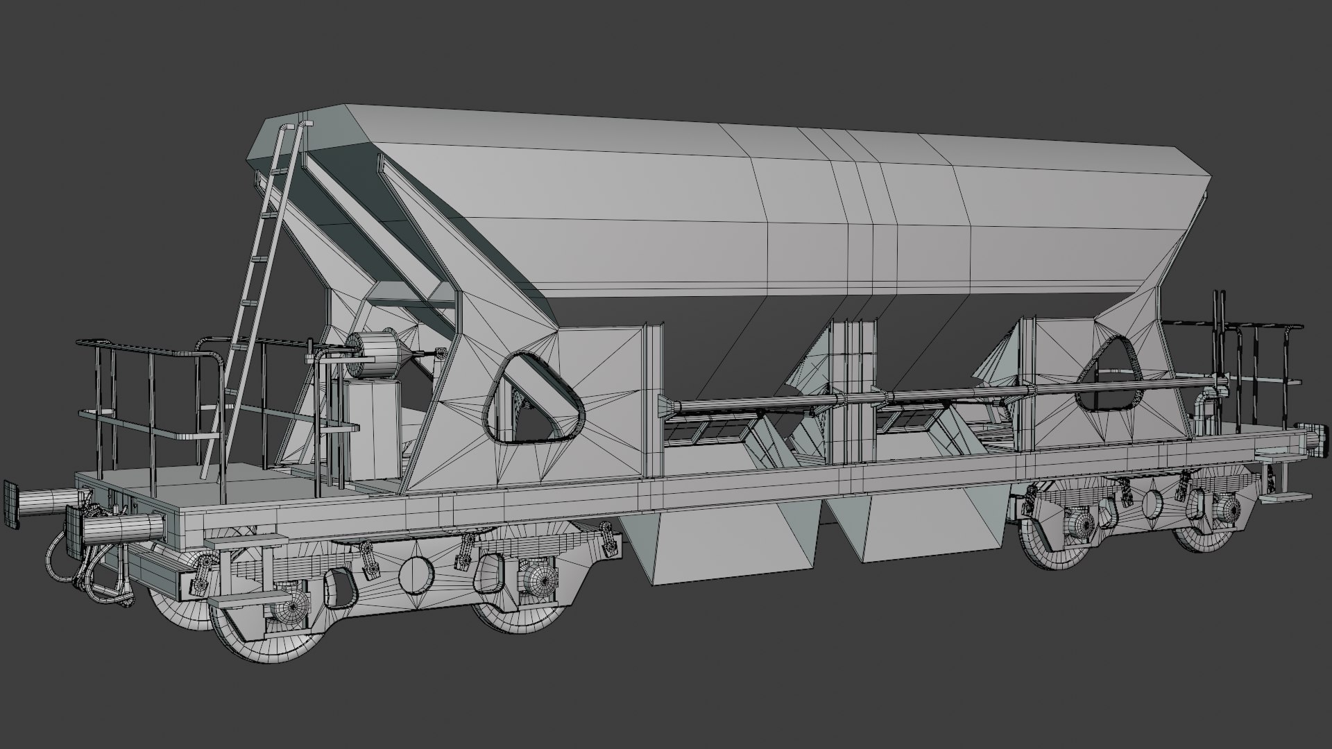 3D Hopper Wagon With Graffiti - TurboSquid 2241088