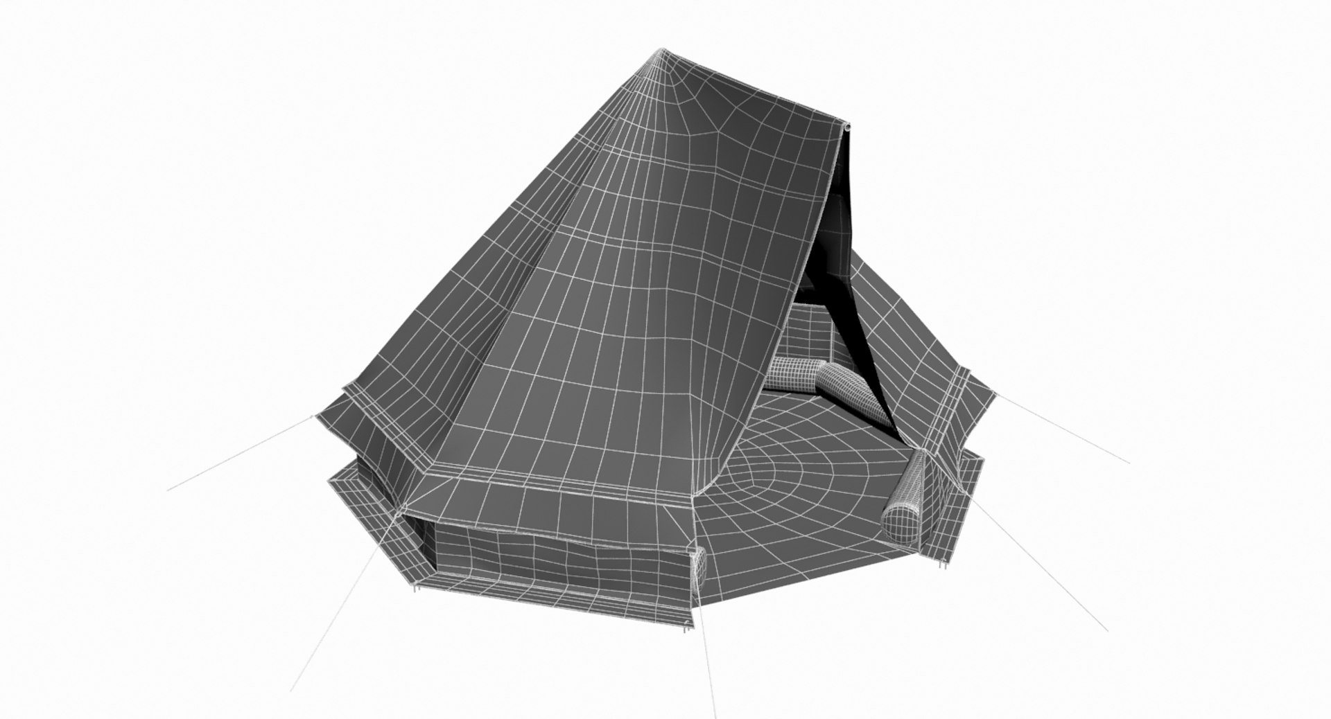 3D Octagon Camping Tent - TurboSquid 1415646