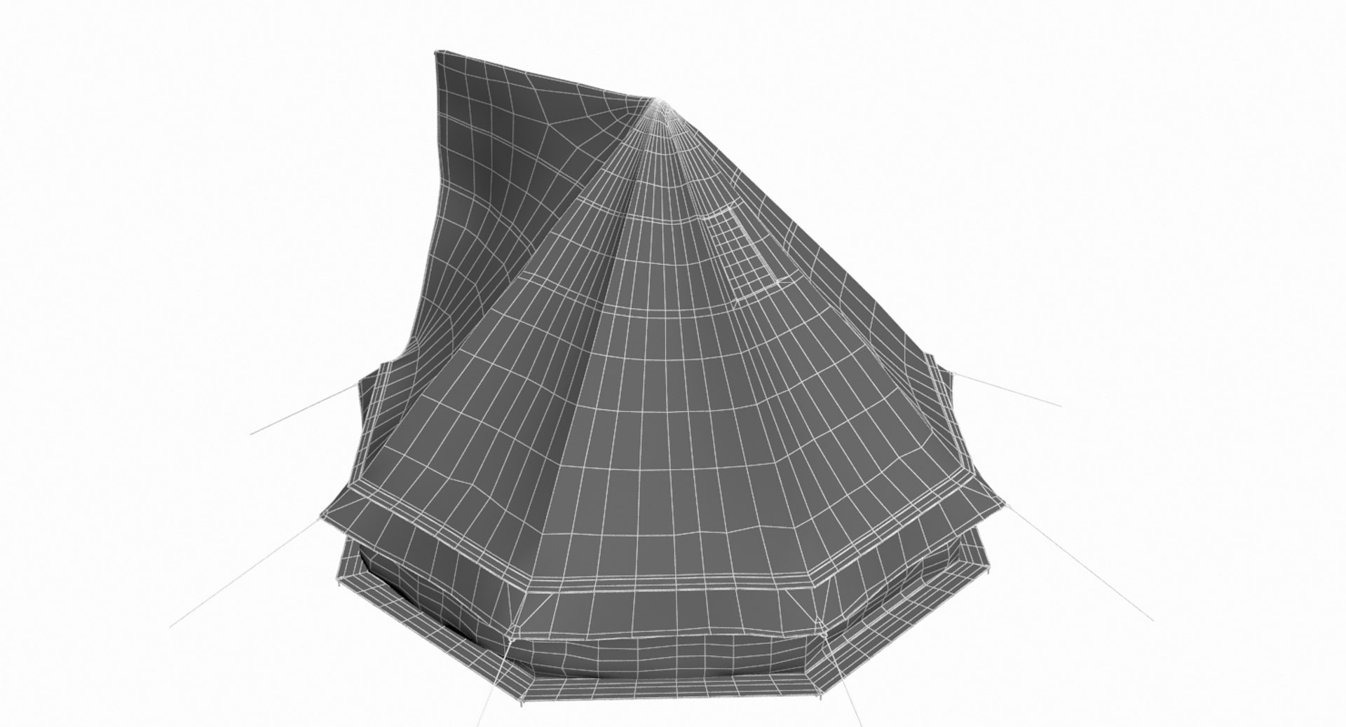 3D Octagon Camping Tent - TurboSquid 1415646