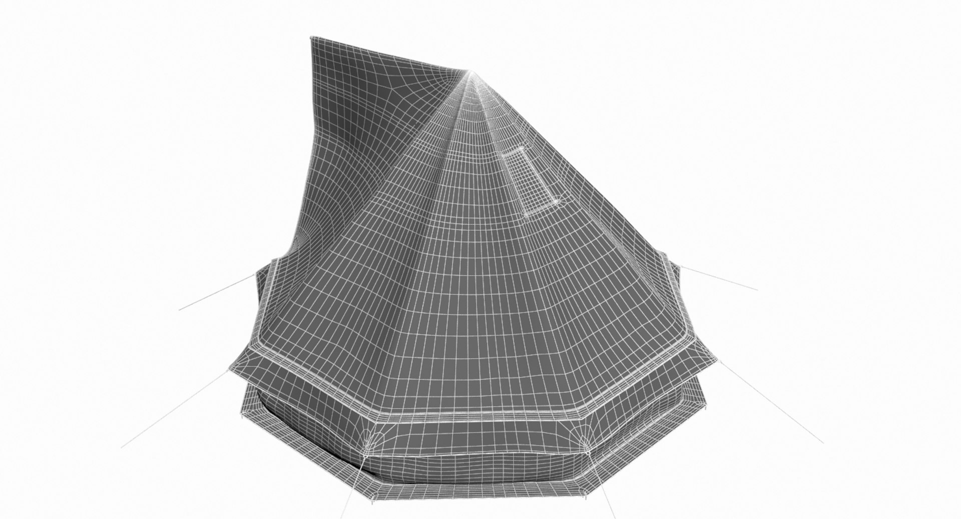 3D Octagon Camping Tent - TurboSquid 1415646