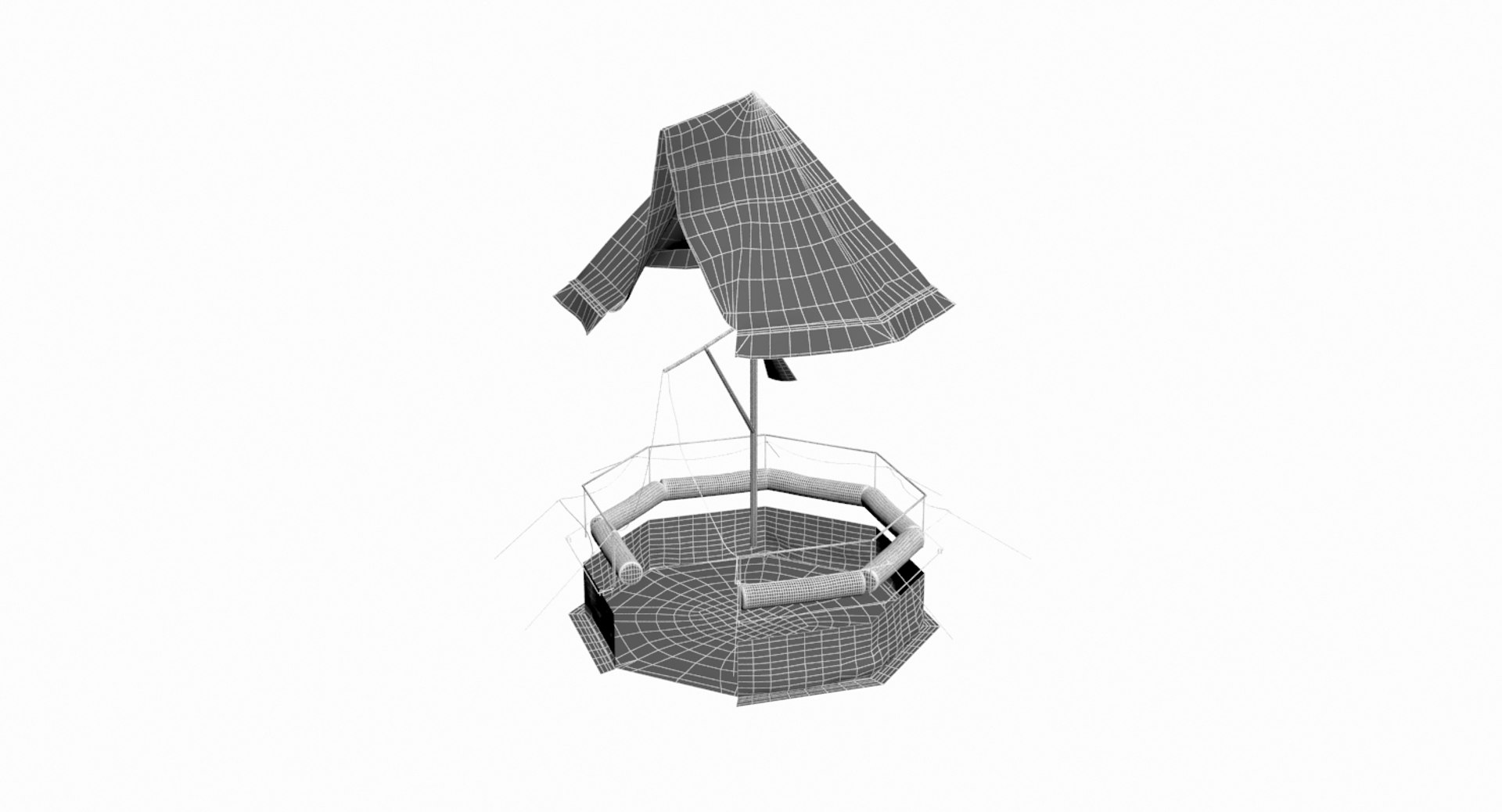 3D Octagon Camping Tent - TurboSquid 1415646