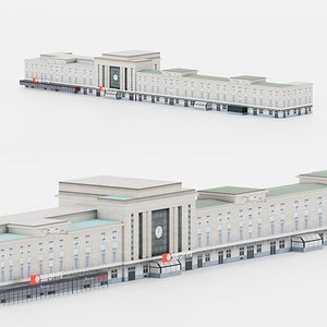 3D Geneva Cornavin Station 3D Lowpoly Model model