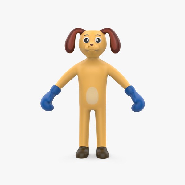 3D Boxing Dog Animal Animated model