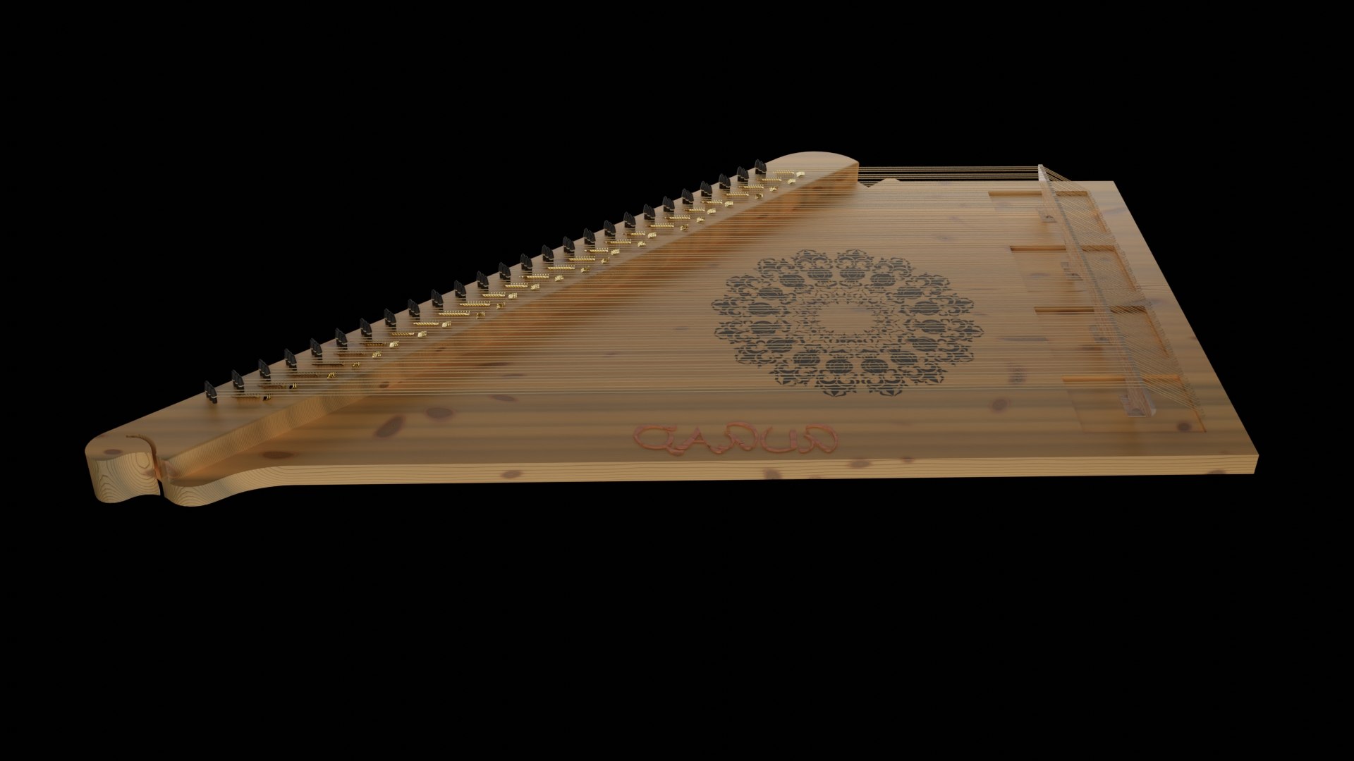 Qanun instrument model TurboSquid 2041510