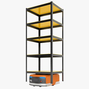 storage rack warehouse 3D model