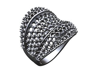 Wave pave ring