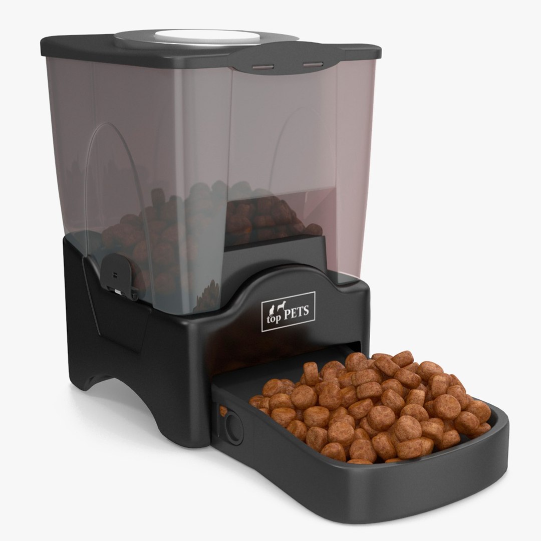 Pet Dry Food Dispenser 3D model preview