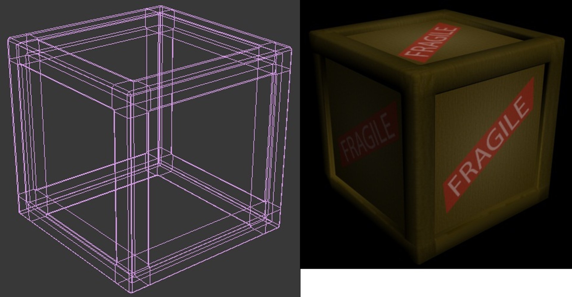 box fragile 3d x