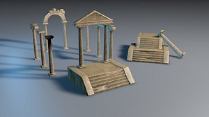 underwater ruines 3D model