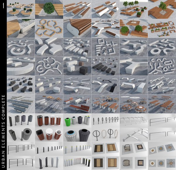3D urban elements
