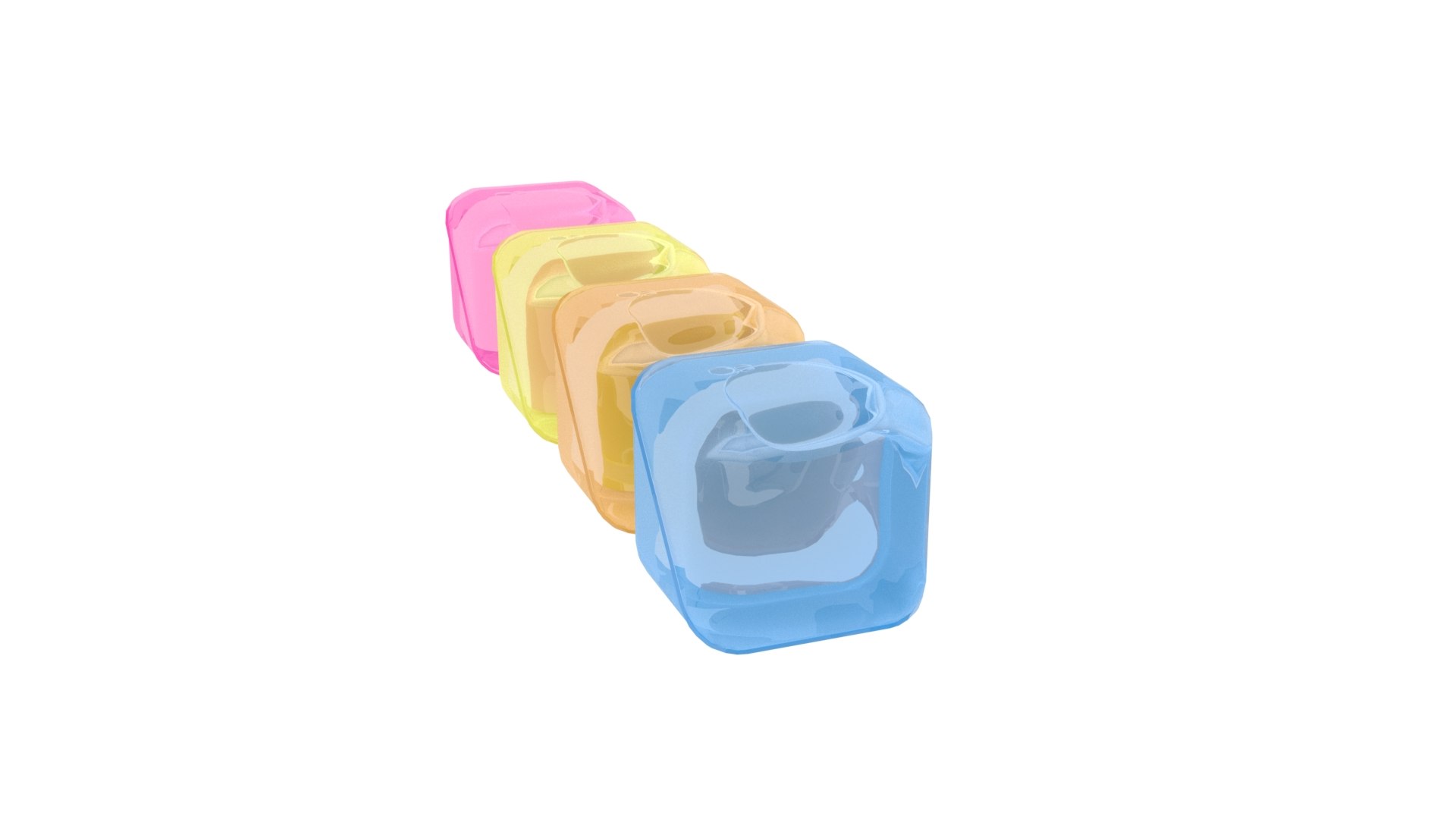 Plastic Ice Cubes 3D model TurboSquid 1729820