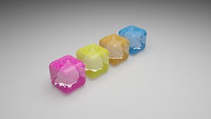 Plastic Ice Cubes 3D model