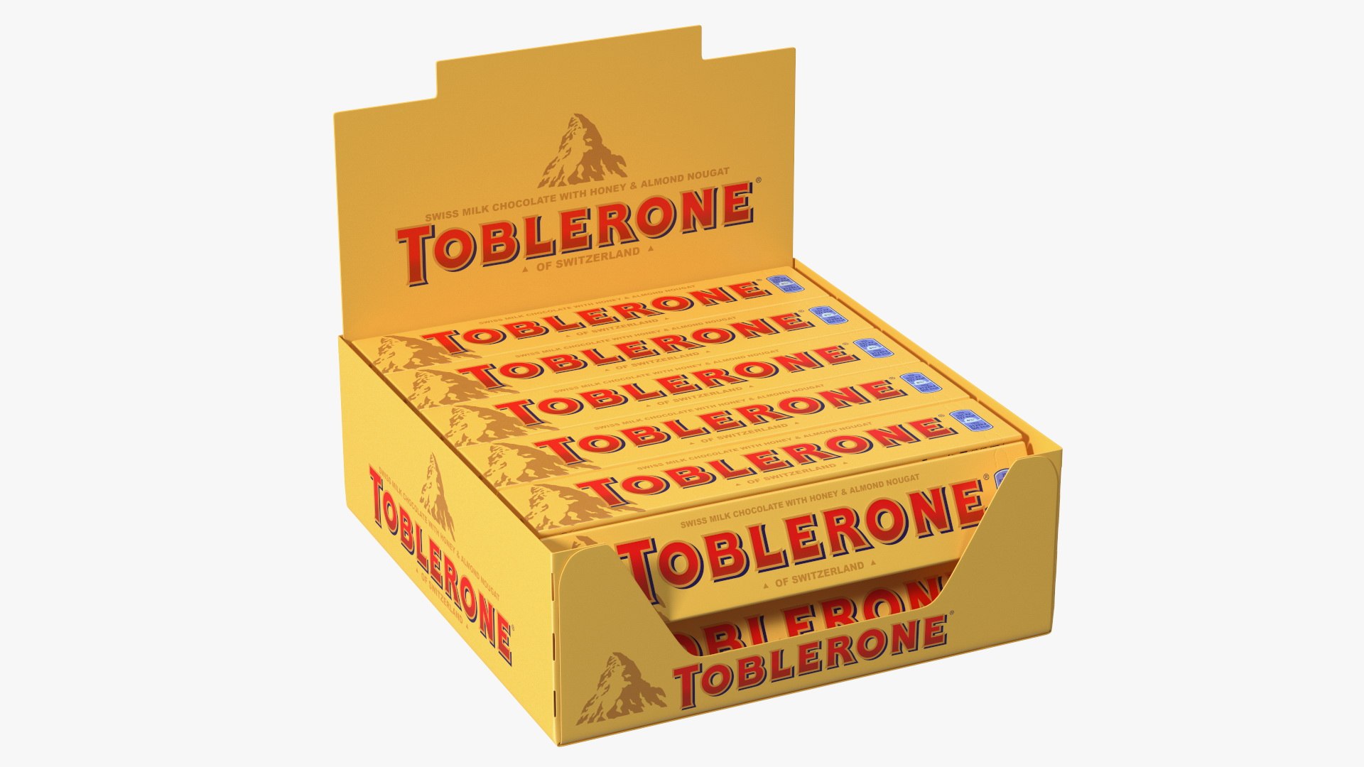 Toblerone Milk Chocolates Box 3D model preview