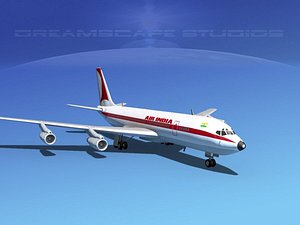3d 707-320 airlines boeing 707 model